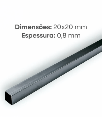 TUBO 20x20 5.8M 0.8