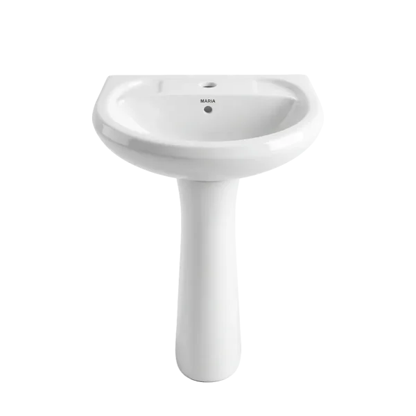 Lavatório de Coluna em Cerâmica Branca | Marca Maria